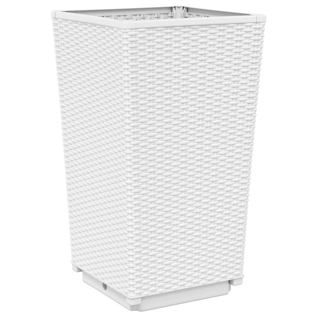 vidaXL Pflanzkübel 4 Stk. Weiß 32,5x32,5x57 cm PP