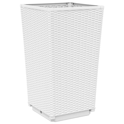 vidaXL Pflanzkübel 4 Stk. Weiß 32,5x32,5x57 cm PP