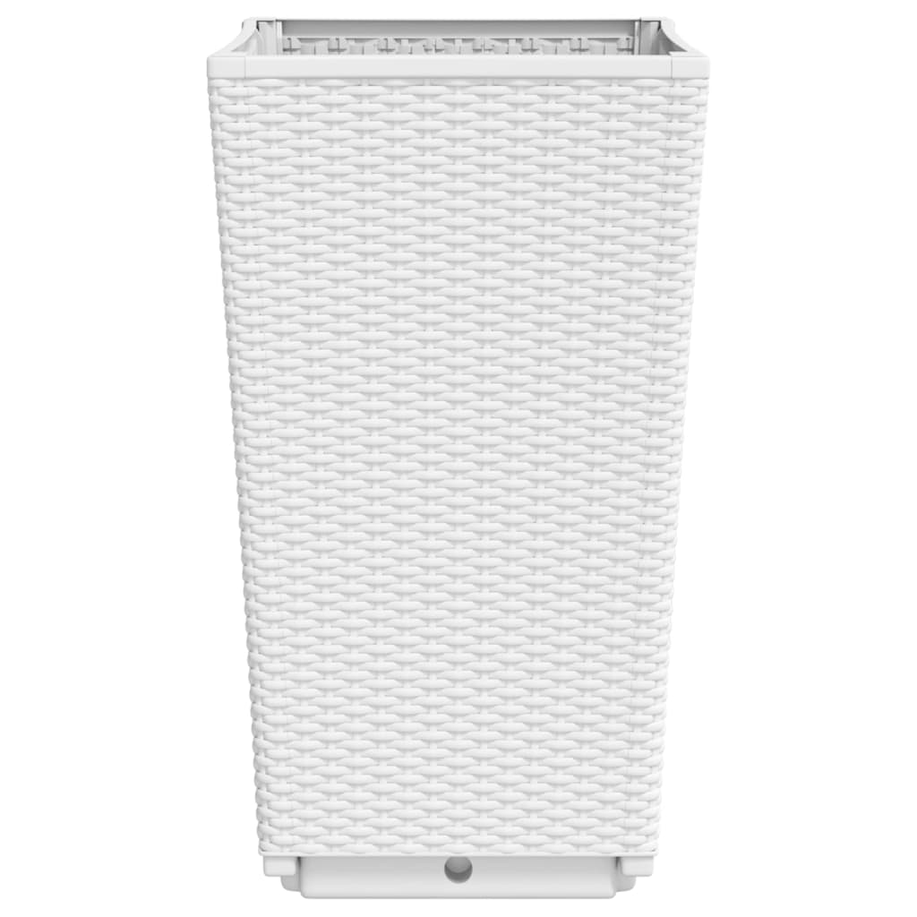 vidaXL Pflanzkübel 4 Stk. Weiß 32,5x32,5x57 cm PP