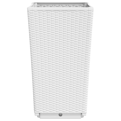 vidaXL Pflanzkübel 4 Stk. Weiß 32,5x32,5x57 cm PP