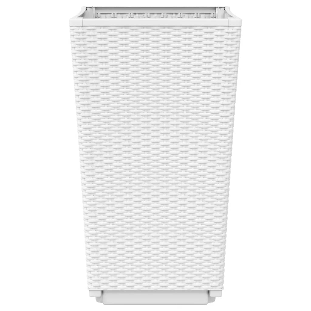 vidaXL Pflanzkübel 4 Stk. Weiß 32,5x32,5x57 cm PP