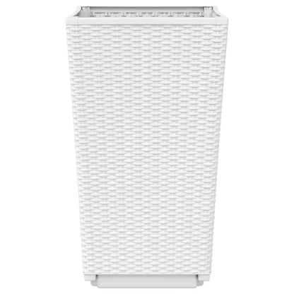 vidaXL Pflanzkübel 4 Stk. Weiß 32,5x32,5x57 cm PP
