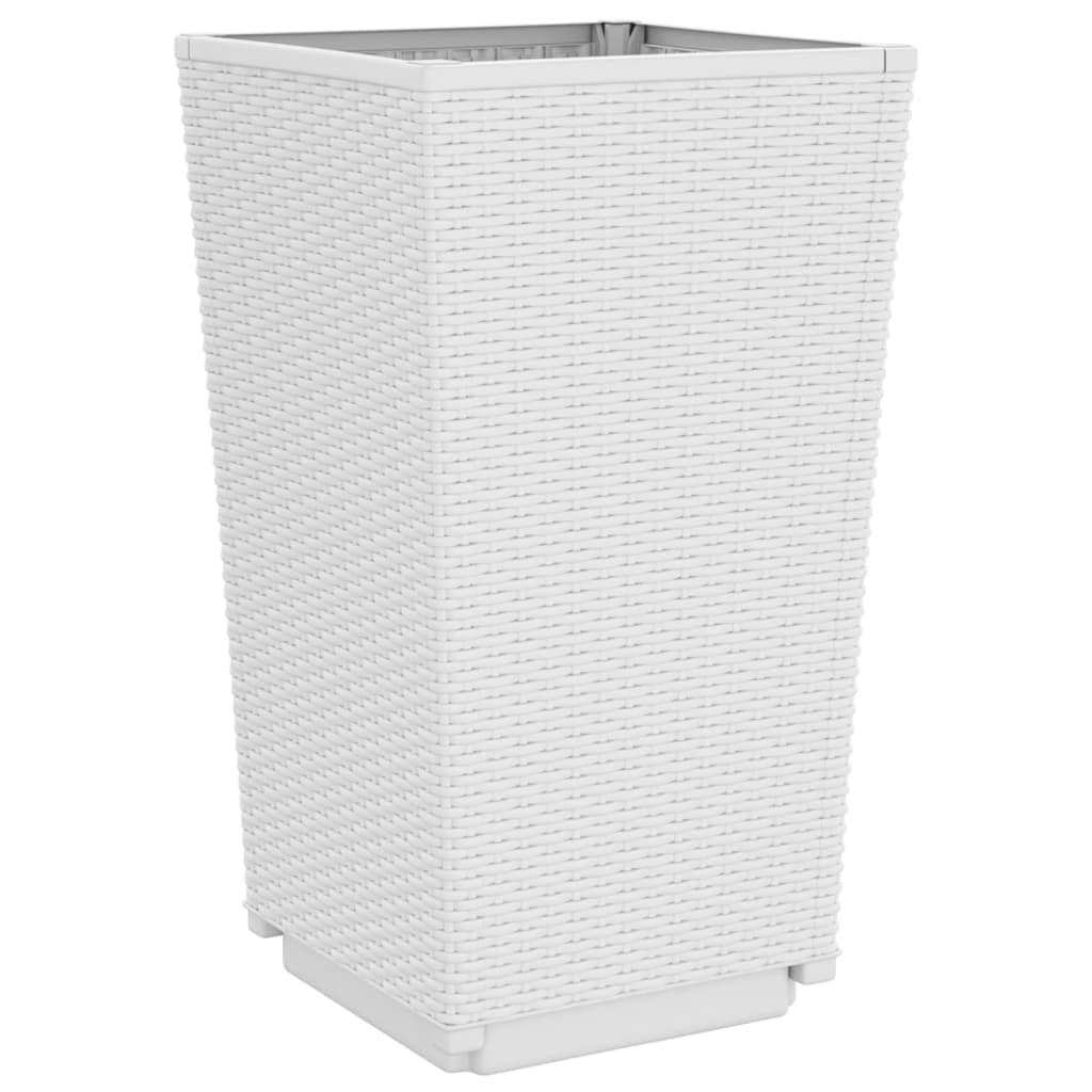 vidaXL Pflanzkübel 4 Stk. Weiß 32,5x32,5x57 cm PP