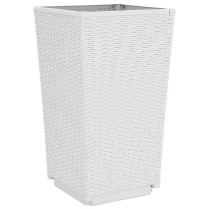 vidaXL Pflanzkübel 4 Stk. Weiß 32,5x32,5x57 cm PP