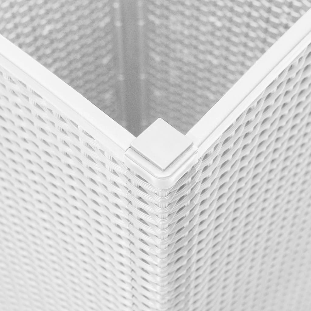 vidaXL Pflanzkübel 4 Stk. Weiß 32,5x32,5x57 cm PP