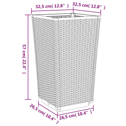 vidaXL Pflanzkübel 4 Stk. Weiß 32,5x32,5x57 cm PP
