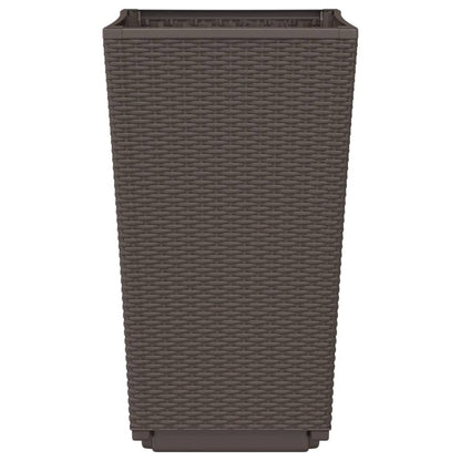 vidaXL Pflanzkübel 4 Stk. Braun 32,5x32,5x57 cm PP