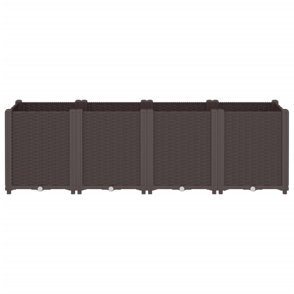 vidaXL Pflanzkübel Braun 160x40x53 cm PP