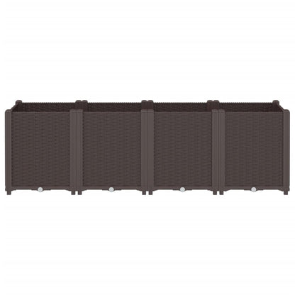 vidaXL Pflanzkübel Braun 160x40x53 cm PP