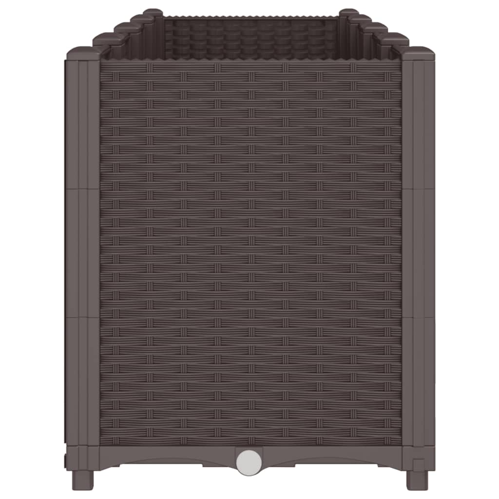 vidaXL Pflanzkübel Braun 160x40x53 cm PP
