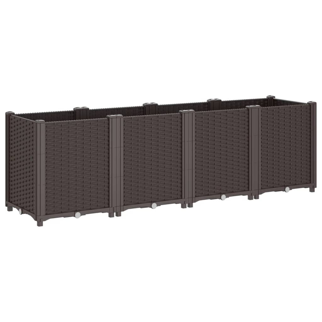 vidaXL Pflanzkübel Braun 160x40x53 cm PP