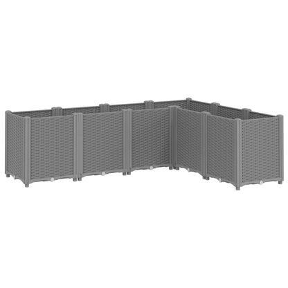 vidaXL Pflanzkübel Hellgrau 160x120x53 cm PP