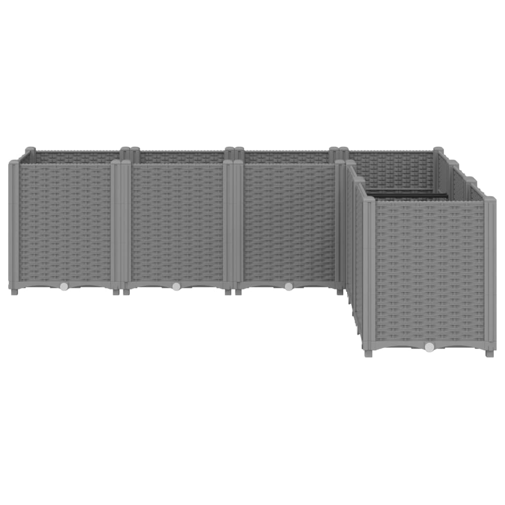 vidaXL Pflanzkübel Hellgrau 160x120x53 cm PP