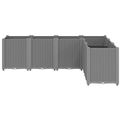 vidaXL Pflanzkübel Hellgrau 160x120x53 cm PP