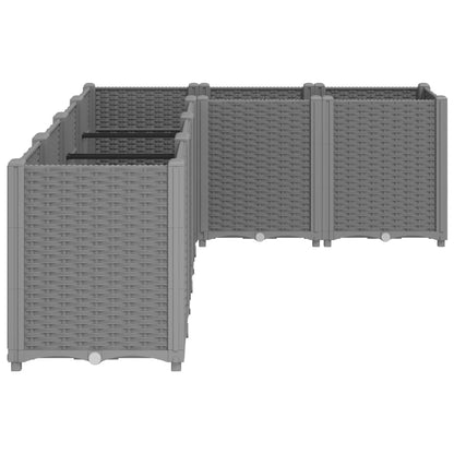 vidaXL Pflanzkübel Hellgrau 160x120x53 cm PP