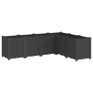vidaXL Pflanzkübel Schwarz 160x120x53 cm PP