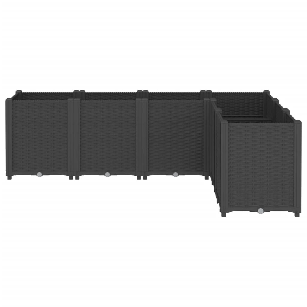 vidaXL Pflanzkübel Schwarz 160x120x53 cm PP