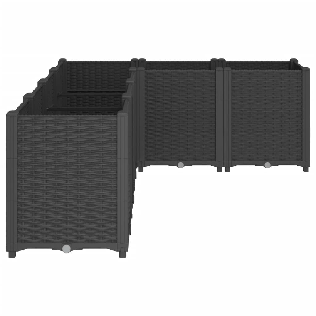 vidaXL Pflanzkübel Schwarz 160x120x53 cm PP