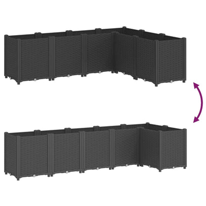 vidaXL Pflanzkübel Schwarz 160x120x53 cm PP