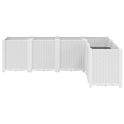 vidaXL Pflanzkübel Weiß 160x120x53 cm PP