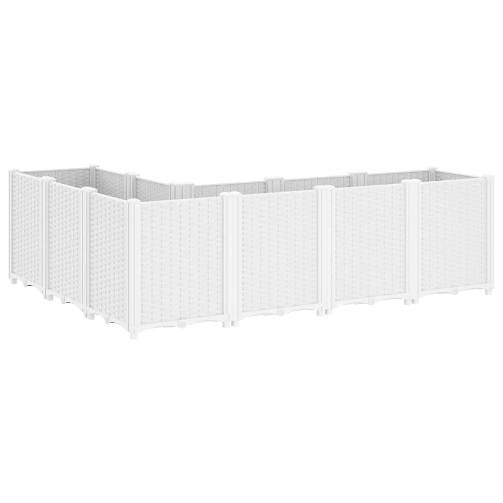 vidaXL Pflanzkübel Weiß 160x120x53 cm PP