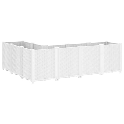 vidaXL Pflanzkübel Weiß 160x120x53 cm PP