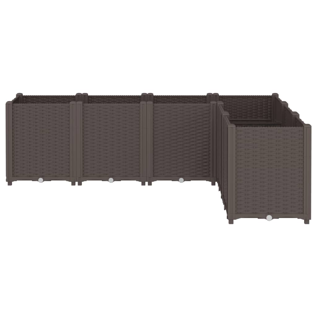 vidaXL Pflanzkübel Braun 160x120x53 cm PP
