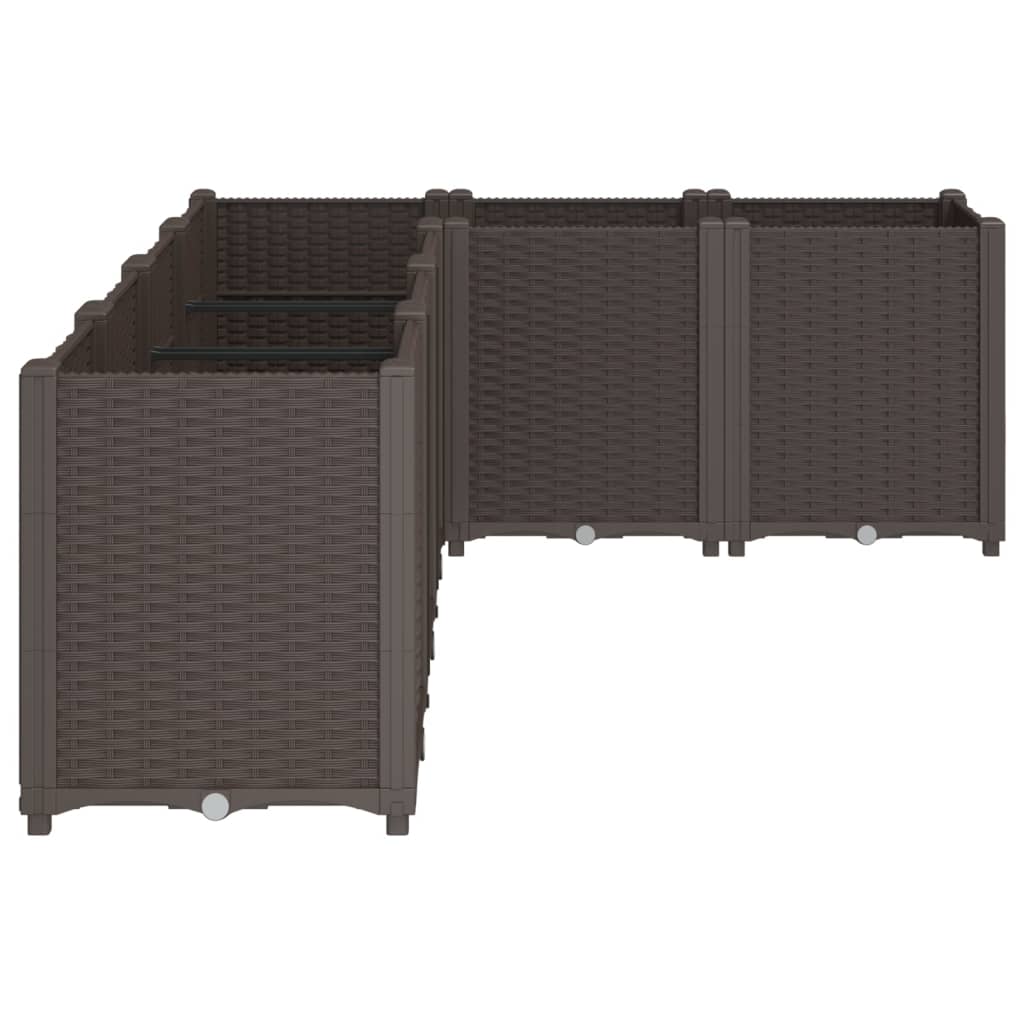 vidaXL Pflanzkübel Braun 160x120x53 cm PP