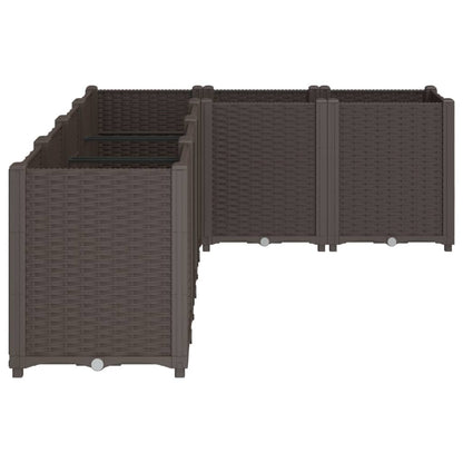 vidaXL Pflanzkübel Braun 160x120x53 cm PP