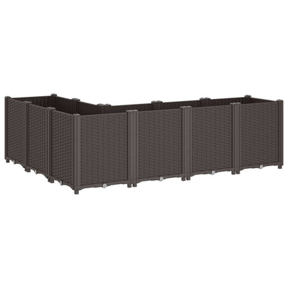 vidaXL Pflanzkübel Braun 160x120x53 cm PP