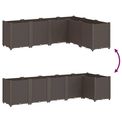 vidaXL Pflanzkübel Braun 160x120x53 cm PP