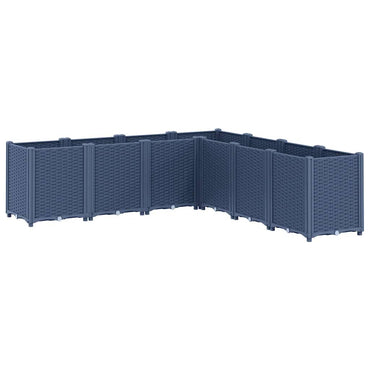vidaXL Pflanzkübel Blaugrau 160x160x53 cm PP