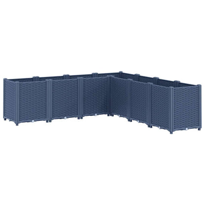 vidaXL Pflanzkübel Blaugrau 160x160x53 cm PP