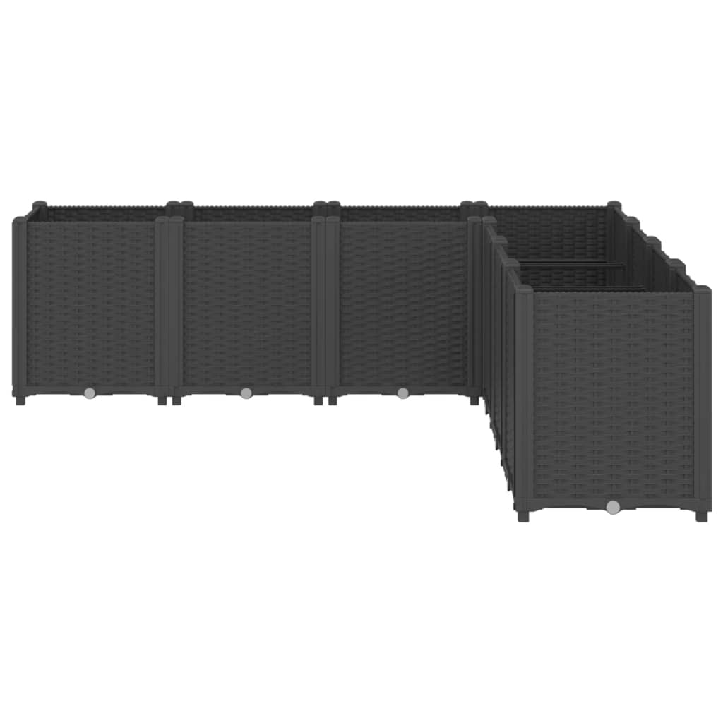 vidaXL Pflanzkübel Schwarz 160x160x53 cm PP