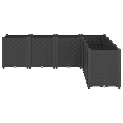 vidaXL Pflanzkübel Schwarz 160x160x53 cm PP