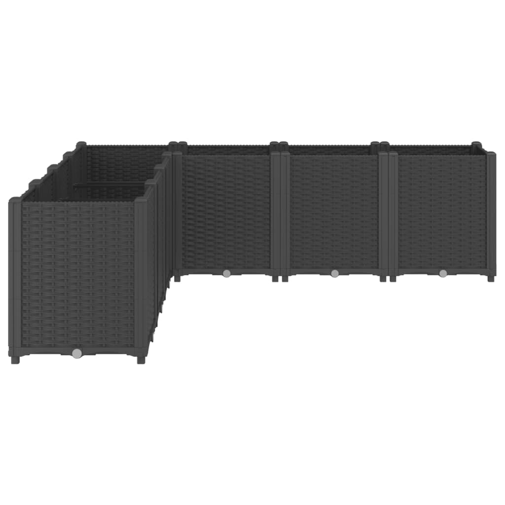 vidaXL Pflanzkübel Schwarz 160x160x53 cm PP
