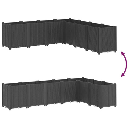 vidaXL Pflanzkübel Schwarz 160x160x53 cm PP
