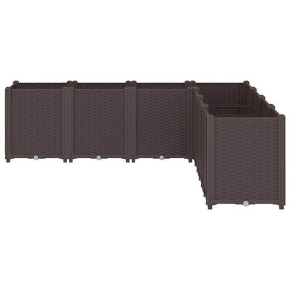 vidaXL Pflanzkübel Braun 160x160x53 cm PP
