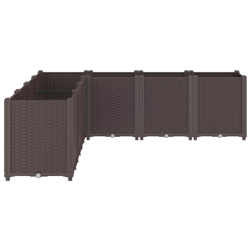 vidaXL Pflanzkübel Braun 160x160x53 cm PP