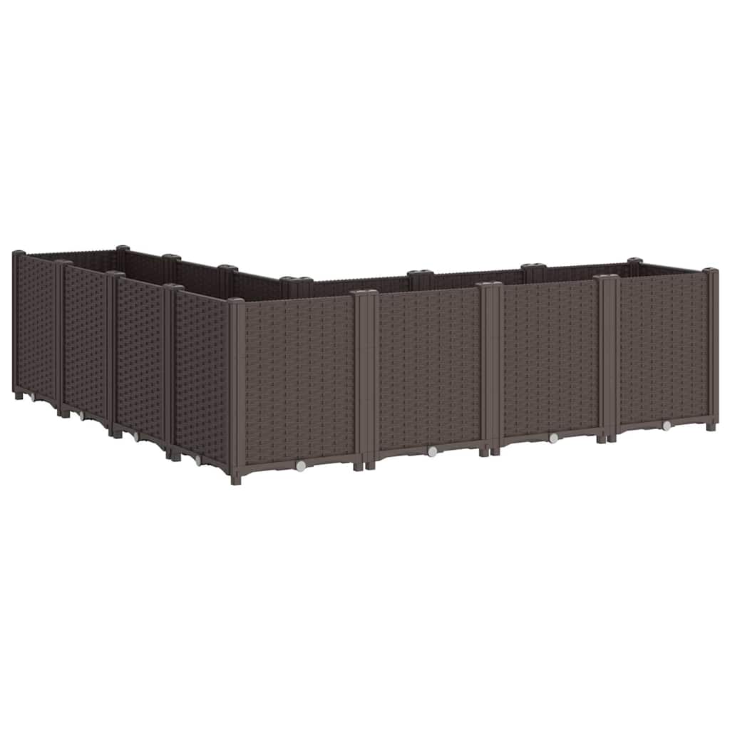 vidaXL Pflanzkübel Braun 160x160x53 cm PP