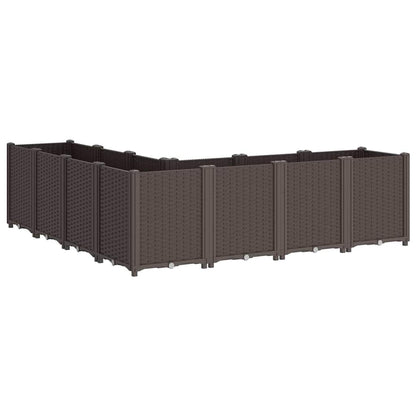 vidaXL Pflanzkübel Braun 160x160x53 cm PP