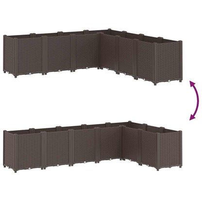 vidaXL Pflanzkübel Braun 160x160x53 cm PP