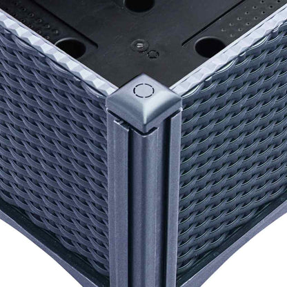 Pflanzkasten mit Beinen Blaugrau 200x160x42 cm PP