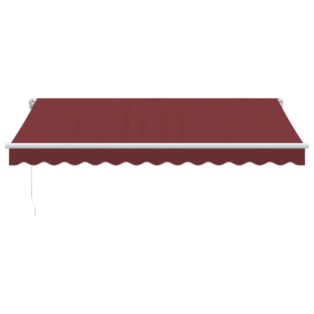 vidaXL Markise Manuell mit LED Weinrot 350x250 cm