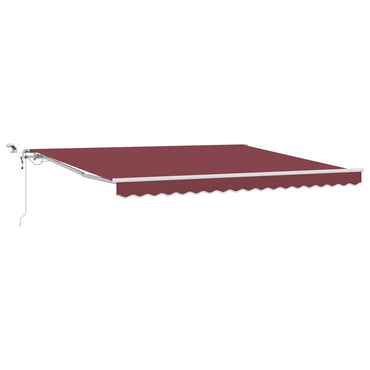 vidaXL Markise Automatisch mit LED Weinrot 400x300 cm