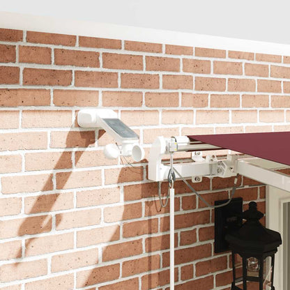 vidaXL Markise Automatisch mit LED Weinrot 400x300 cm