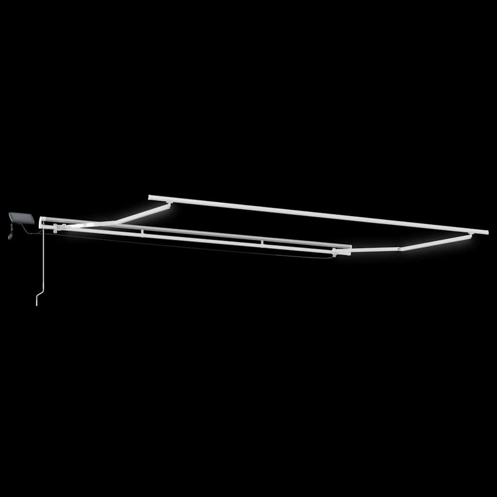 vidaXL Markise Manuell mit LED Weinrot 450x300 cm