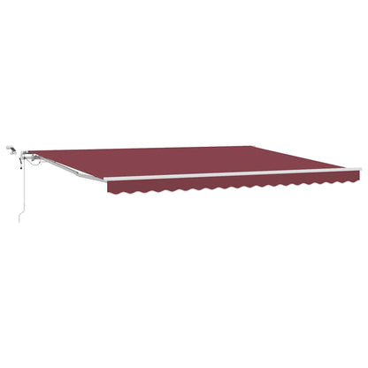 vidaXL Markise Automatisch mit LED Weinrot 450x300 cm