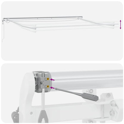 vidaXL Markise Automatisch mit LED Weinrot 500x300 cm