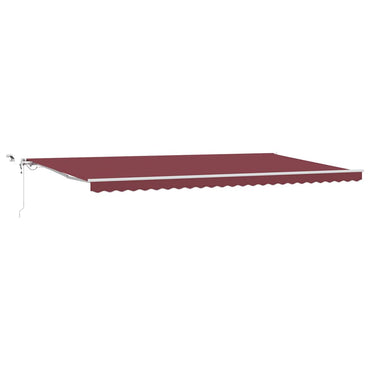 vidaXL Markise Automatisch mit LED Weinrot 600x300 cm